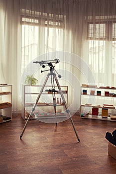 Telescope in montessori classroom