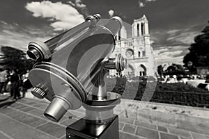 Telescope in NotreDame cathedral, Paris