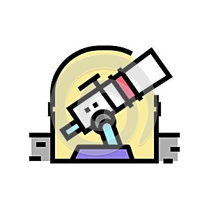 telescope of observatory color icon vector illustration