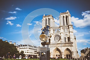 Telescope overlooking for Notre Dame