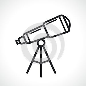 telescope or scope line icon