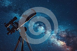 A telescope setup with an astrophotography camera