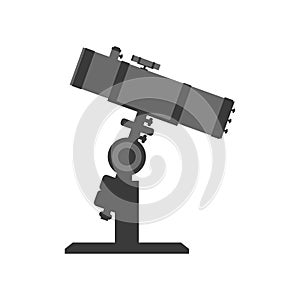 telescope system reflector. flat picture 2d vector