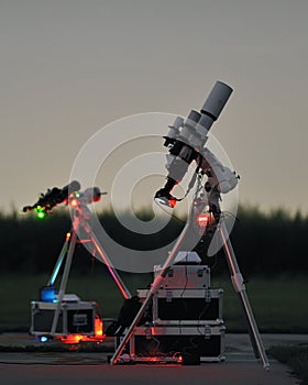Telescope under the night sky 3