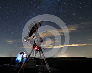 Telescope under the night sky 4