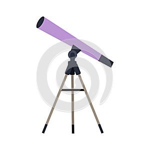 Telescope Vector Illustration in Flat Style Design Web