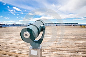 Telescope view of cloudy sky