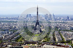 Telescope viewer and city skyline at daytime. Paris