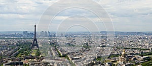 Telescope viewer and city skyline at daytime. Paris, France