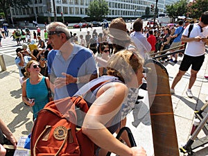 Telescope Viewing of the Partial Solar Eclipse