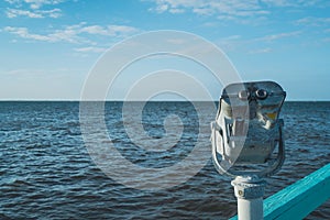 Telescopic pier viewer on Bokeelia pier in Pine Island, Florida