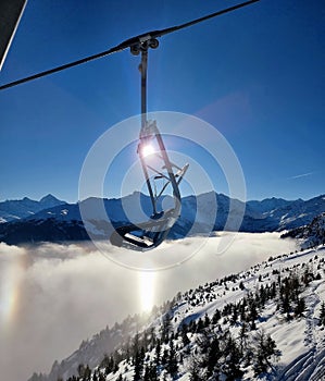 Telesiege alps Switzerland