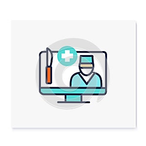 Telesurgery color icon