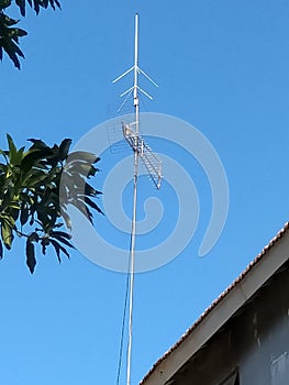 Television antenna functions as a signal catcher