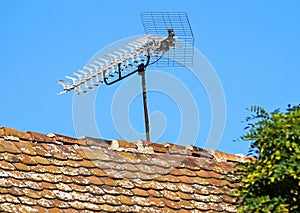 Television antenna on the roof