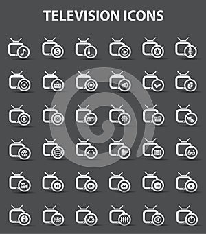 Television,Applicat ion icons,vector