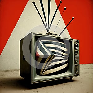 Television as a symbol of corruption, propaganda and mind control, big brother. Generative AI