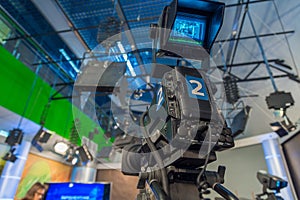 Television camera close-up