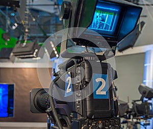 Television camera close-up