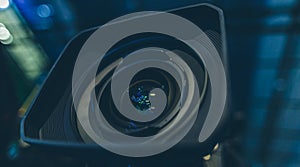 Television camera close-up