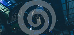 Television camera close-up