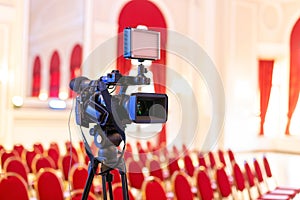 Television camera in event room