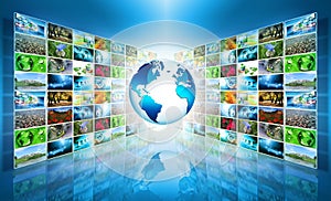 Television and internet production technology concept