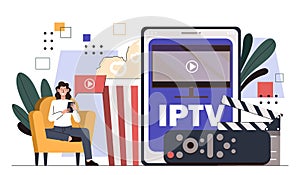 Television iptv vector concept