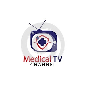 Television medical logo icon vector design template, Design Concept, Creative Symbol, Icon