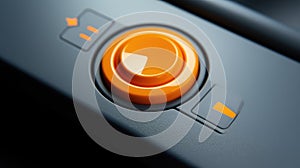 television orange button