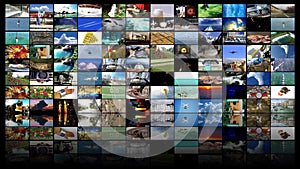 Television Production Technologies Concept as a Video Wall Background