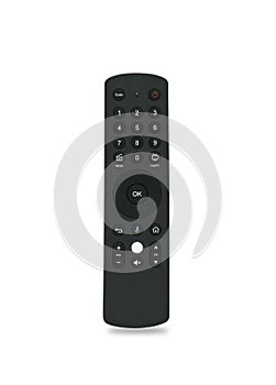 Television remote control isolated on white background with clipping path.