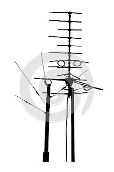 television rooftop antennas photo