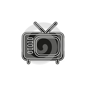 television screen icon - media icon - broadcast symbol - movie show sign