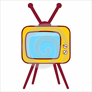 Television set Icon. Vector illustration.