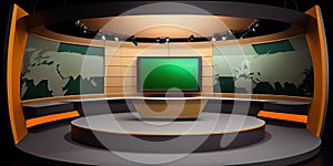 Television set studio virtual.