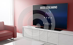 Television smart music streaming