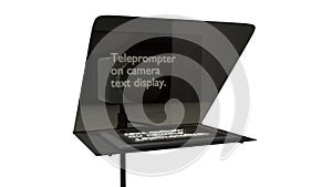 Television teleprompter with camera studio 3d illustration