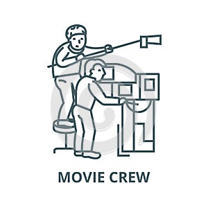 Television,tv broadcast,film crew,video vector line icon, linear concept, outline sign, symbol