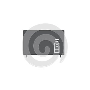 Television vector icon design concept, isolated on white background