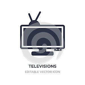 televisions icon on white background. Simple element illustration from Computer concept