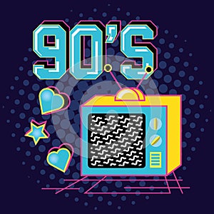 Televisor of nineties retro