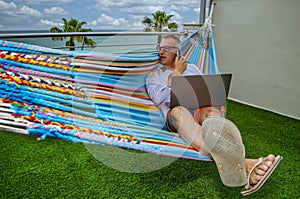 Teleworking from a hammock