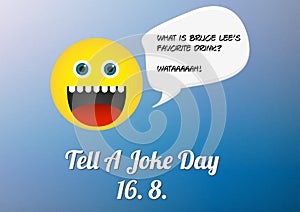 Tell a joke day poster (16. 8. annual celebration)