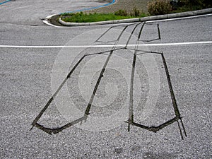 The tell-tail sign of a speed trap, aka Autovelox. Reduce speeding on the road. Italy.