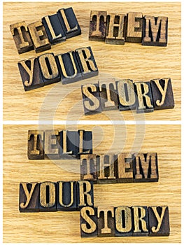 Tell them your story letterpress letters