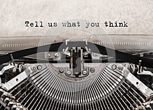 Tell us what you think message typed