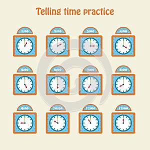 Telling time practice