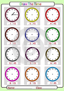 Telling the time, what is the time,