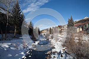 Telluride River in Winter